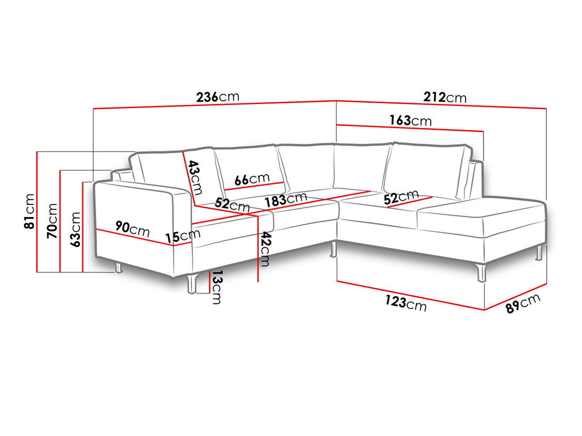 Ecksofa Providence 139 (Tiffany 08)