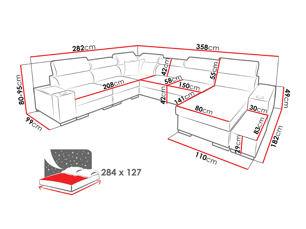 Ecksofa Pearland 105 (Ekj 01 + Sawana 96 + Evo 32)