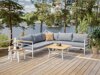 Gartenmöbel-Set Dallas 525 (Weiß + Grau)