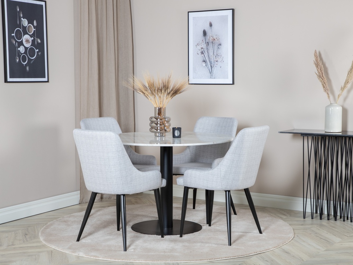 Essgruppe Dallas 1300 (Hellgrau + Schwarz)