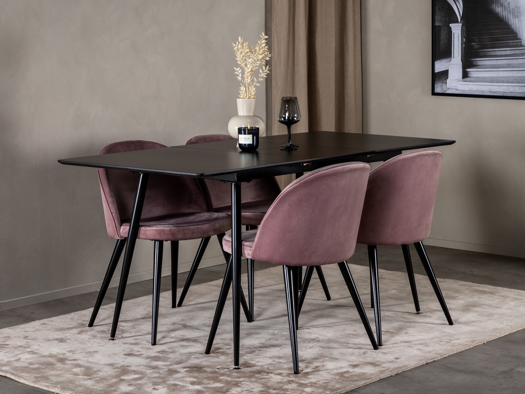 Essgruppe Dallas 1521 (Rosa + Schwarz)