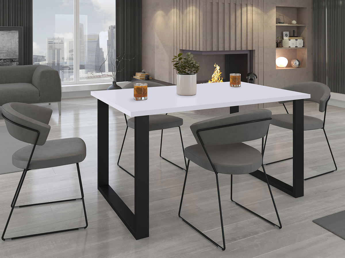 Tisch Tucson 137 (Weiß + Schwarz)