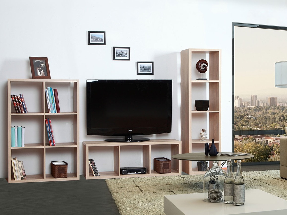 Wohnzimmer-Sets Levnova 106 (Sonoma Eichenholzoptik)