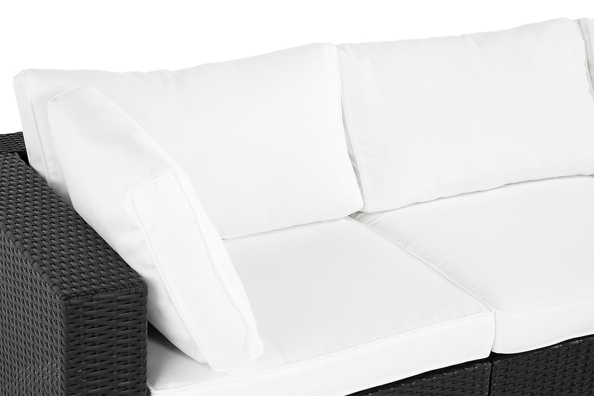Gartensofa Comfort Garden 1548 (Schwarz + Weiß)