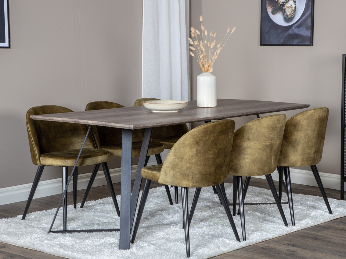Essgruppe Dallas 340 (Staubiges Grün + Schwarz)