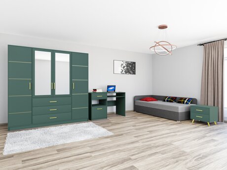 Möbel-Set Dortivu 122 (Grün + Lux 06 + Lux 05)