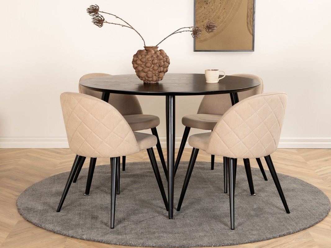 Essgruppe Dallas 2545 (Beige + Schwarz)