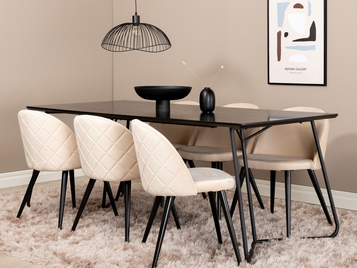 Essgruppe Dallas 2723 (Beige + Schwarz)