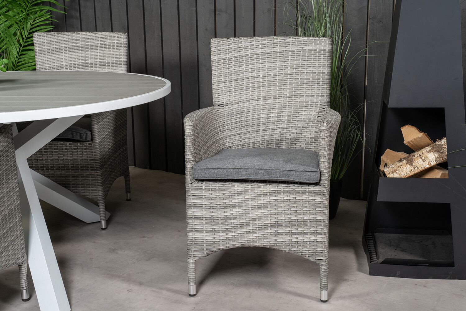 Tisch und Stühle Dallas 2974 (Grau)