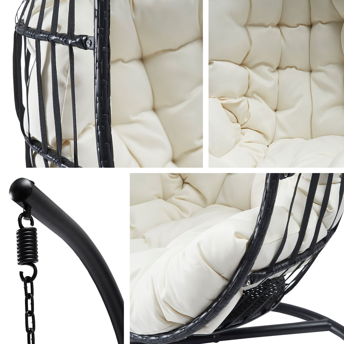 Hängesessel Comfivo 342 (Schwarz + Cremefarben)