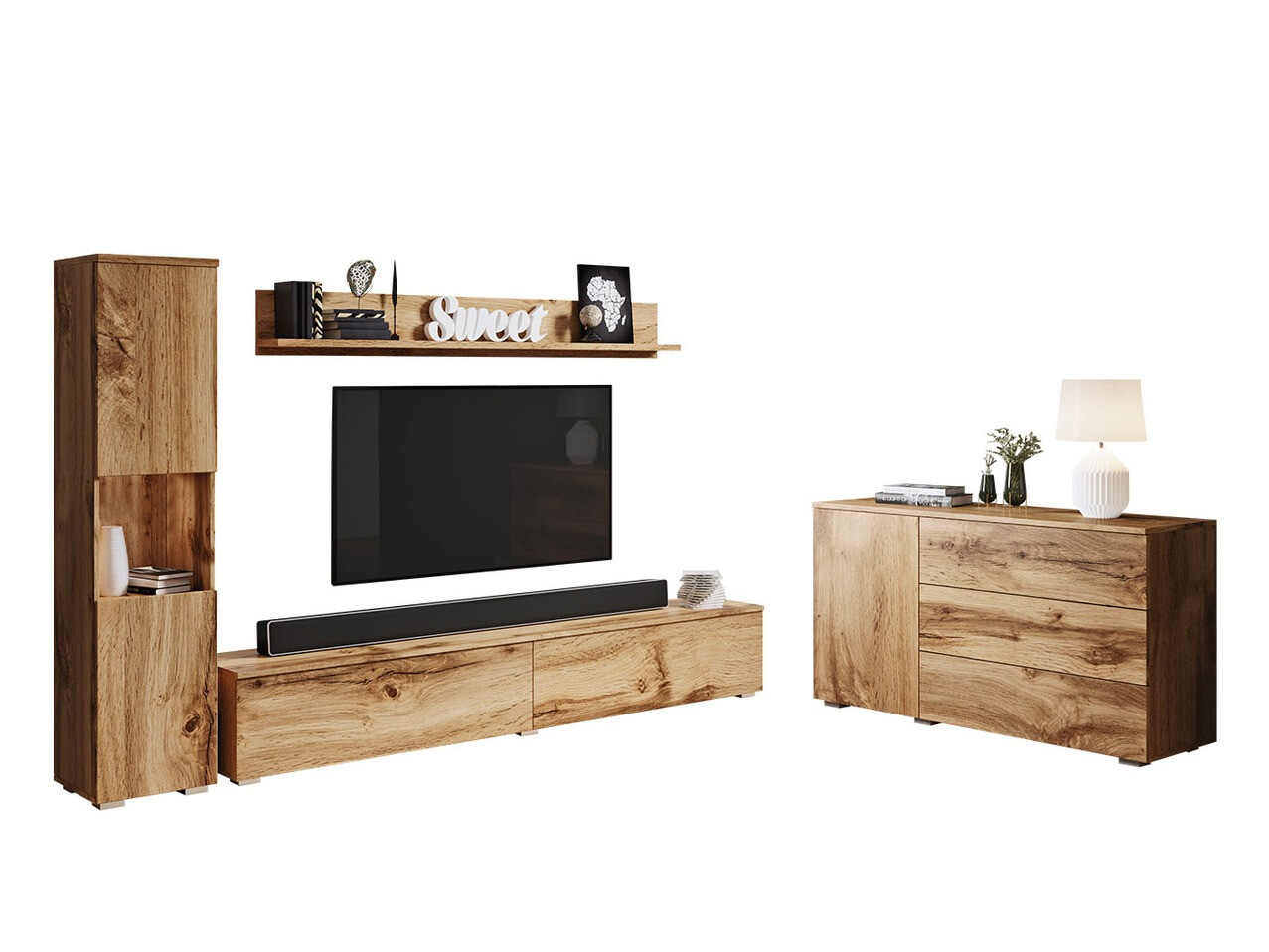 Wohnzimmer-Sets Sarasota 132 (Wotan Eiche)