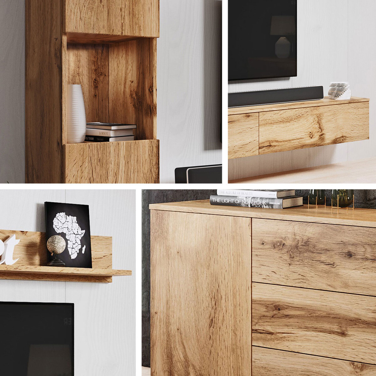 Wohnzimmer-Sets Sarasota 132 (Wotan Eiche)