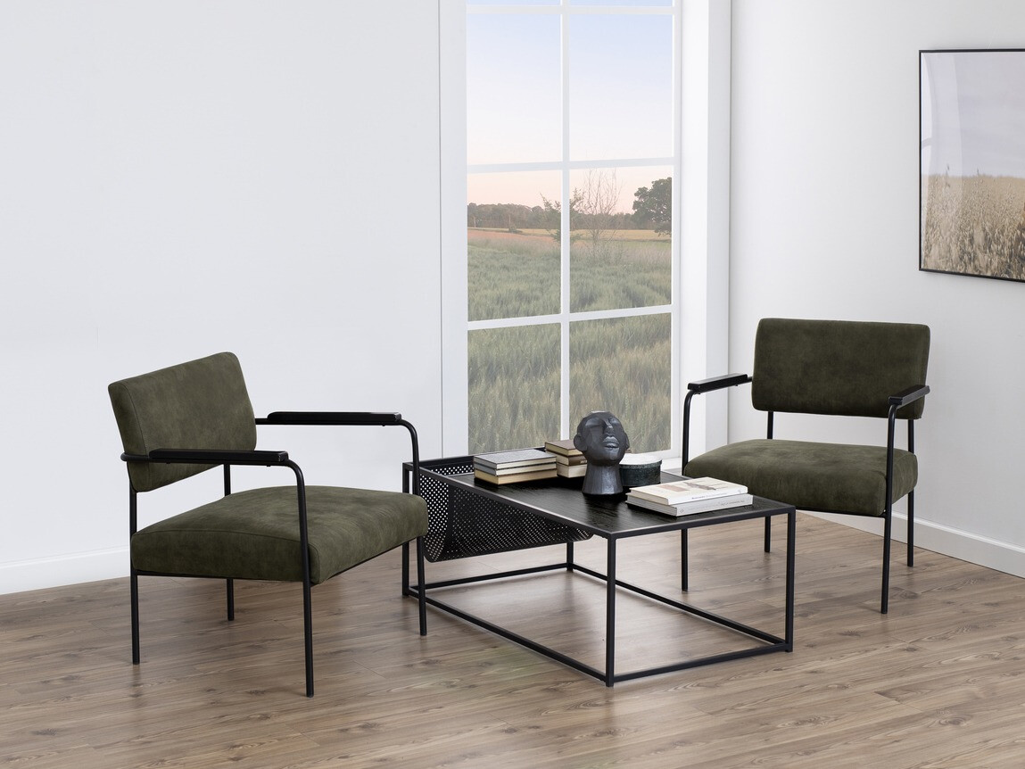 Couchtisch Norsica Sevferi 130 (Esche schwarz + Schwarz)