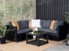 Gartenmöbel-Set Dallas 772 (Schwarz + Grau)