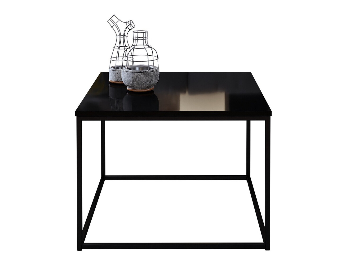 Couchtisch Germantown 105 (Mattschwarz + Schwarz glänzend)