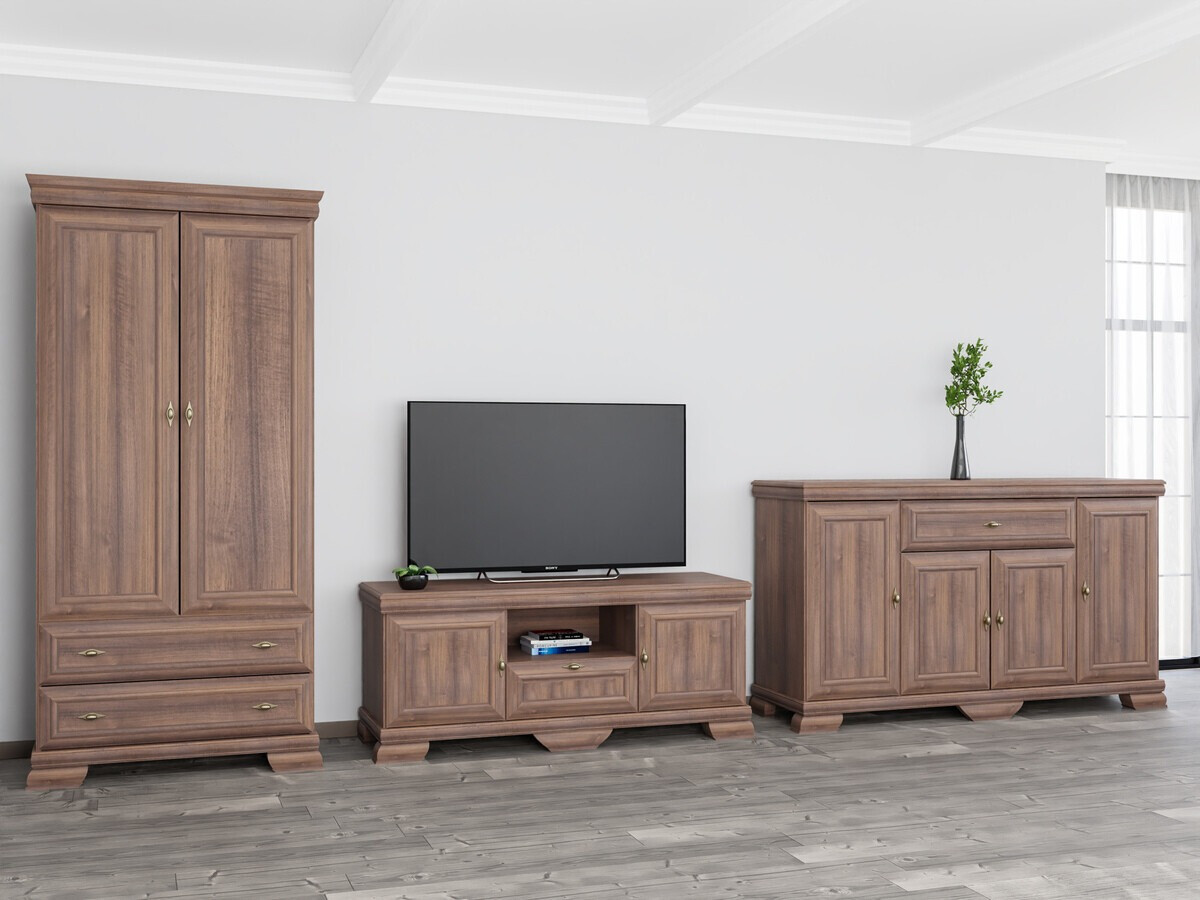 Wohnzimmer-Sets Salmeru 107 (Samoa King Nussholzoptik)