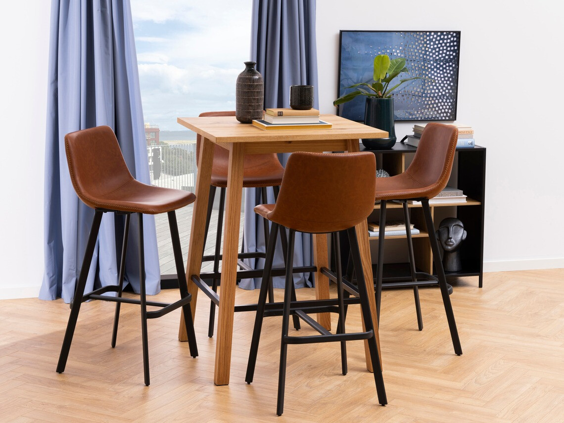 Barstuhl Norsica 444 (Schwarz + Braun)