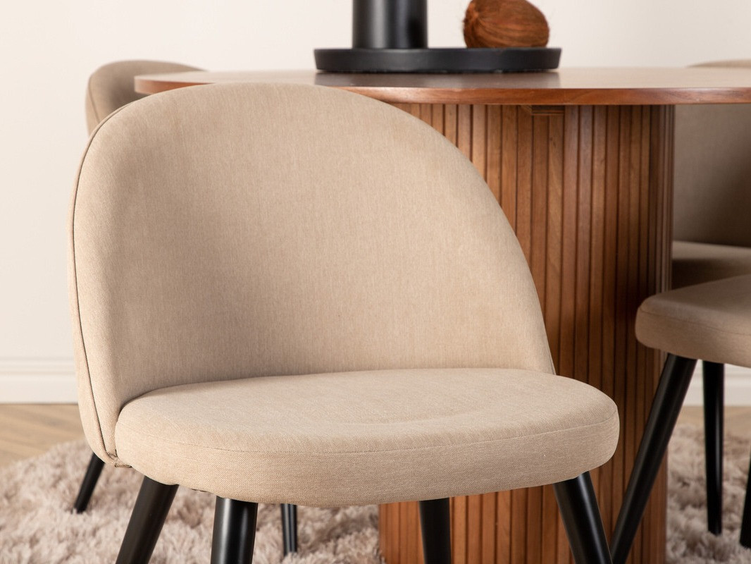 Essgruppe Dallas 3071 (Beige + Schwarz)