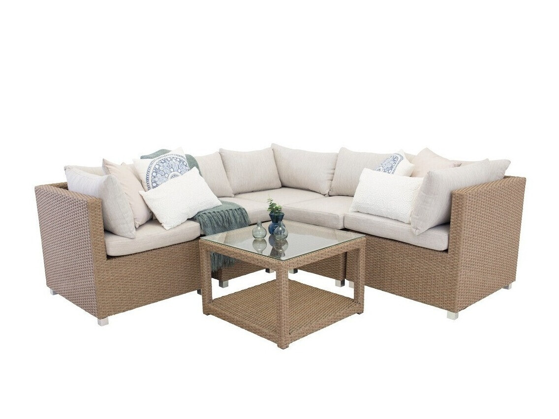 Gartenmöbel-Set Dallas 772 (Braun + Weiß)