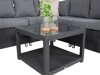 Gartenmöbel-Set Dallas 772 (Schwarz + Grau)