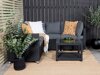 Gartenmöbel-Set Dallas 772 (Schwarz + Grau)