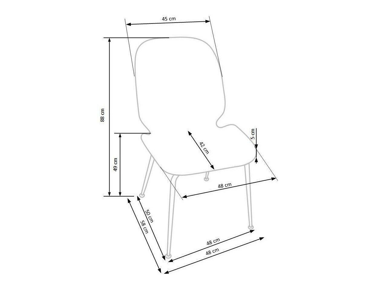 Stuhl Houston 900 (Grau + Gold)