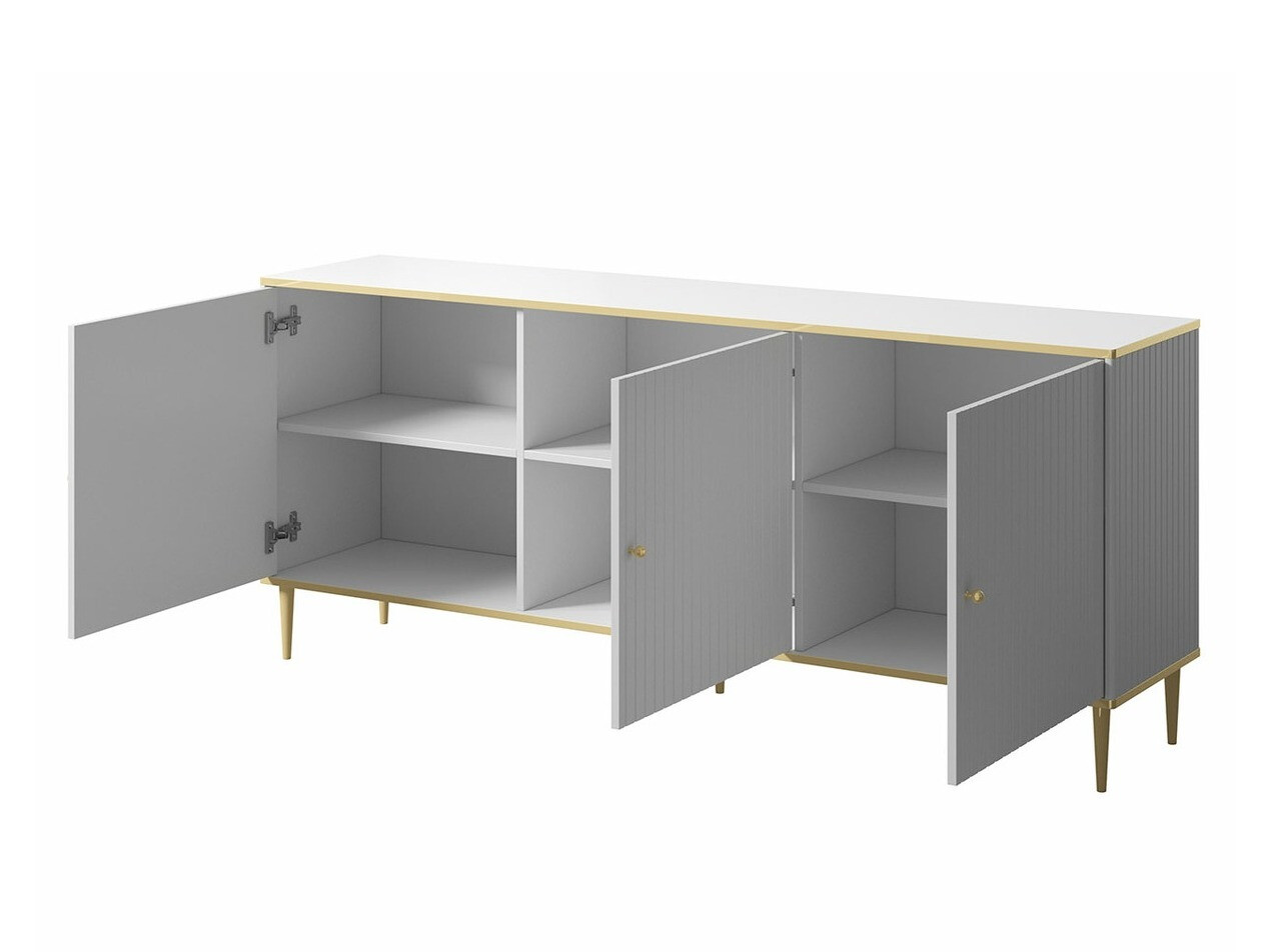 Sideboard Charlotte 154 (Weiß + Gold)