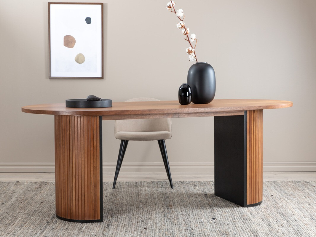 Tisch Dallas 1712 (Nussholzoptik + Schwarz)