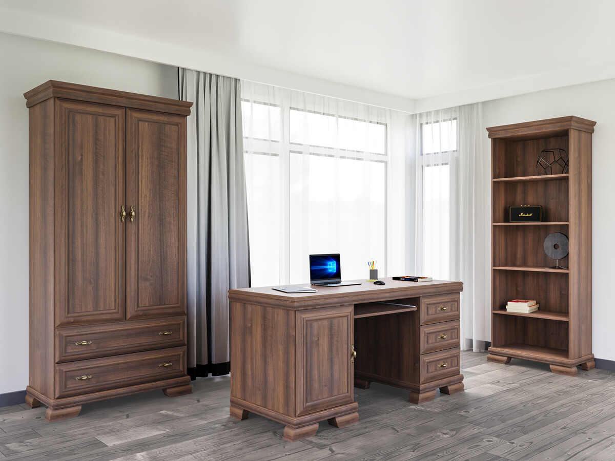 Heimbüro-Set Salmeru 118 (Samoa King Nussholzoptik)