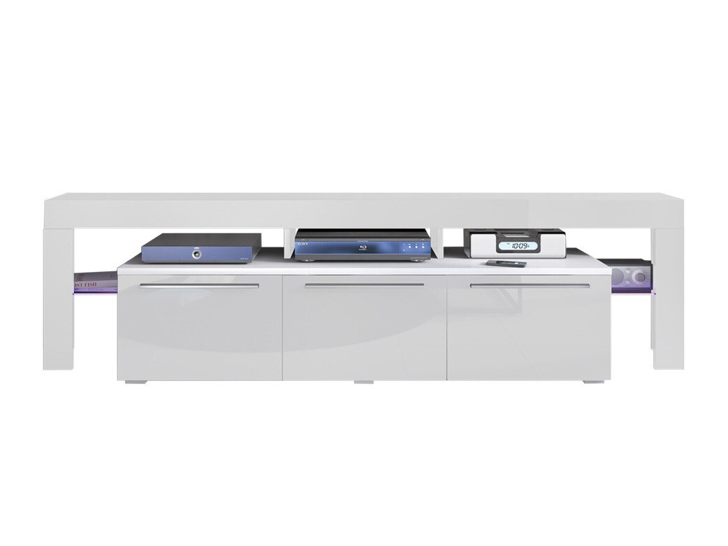 TV-Möbel Arbor (Weiß + Weiß glänzend)
