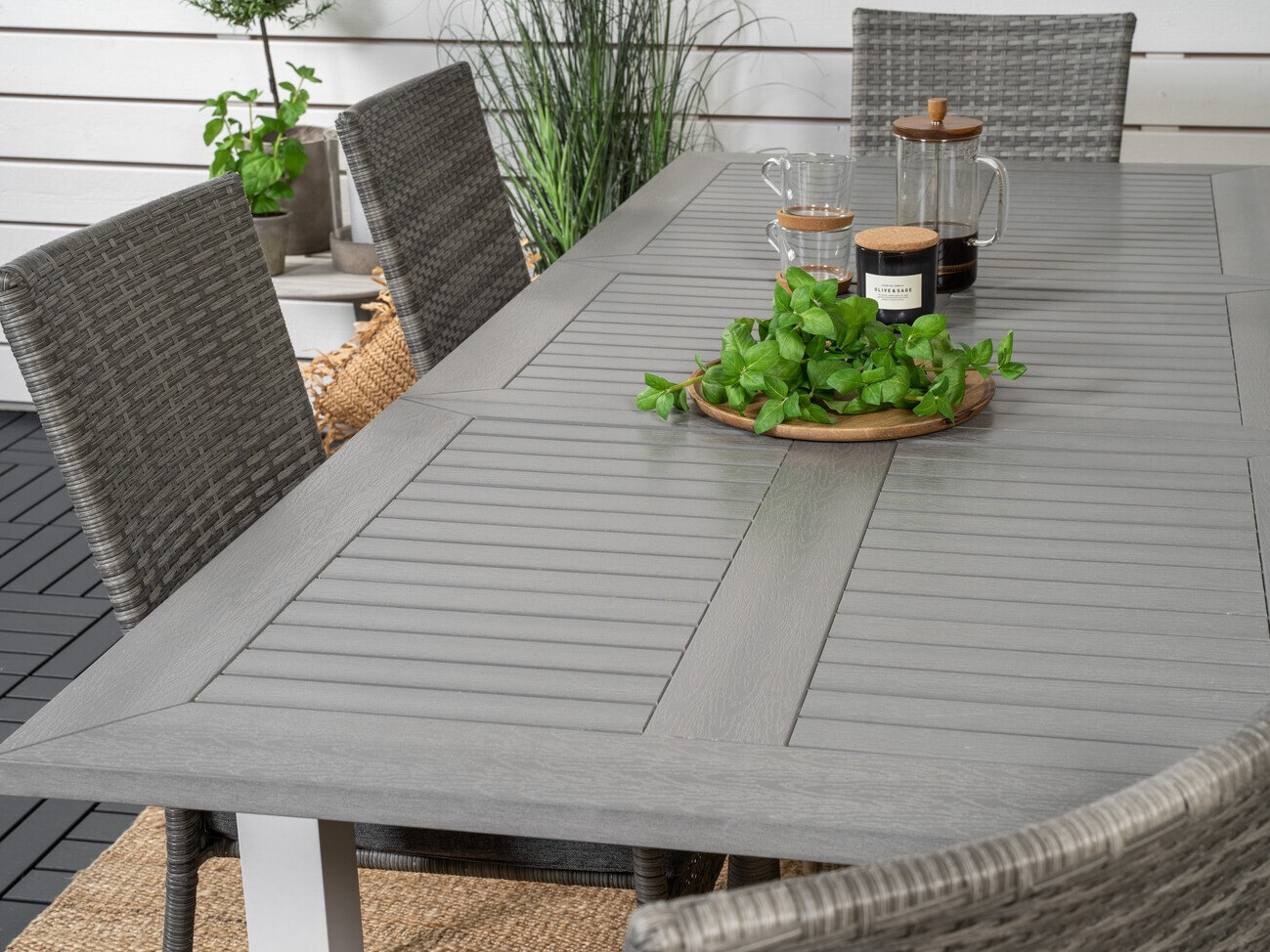 Tisch und Stühle Dallas 2258 (Grau + Dunkelgrau)