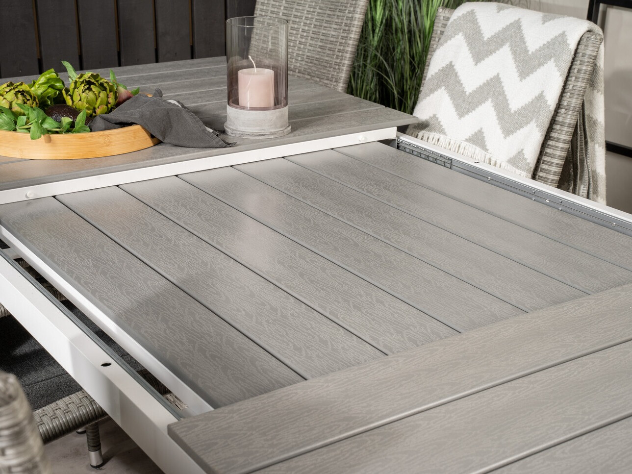 Tisch und Stühle Dallas 2408 (Grau + Dunkelgrau)