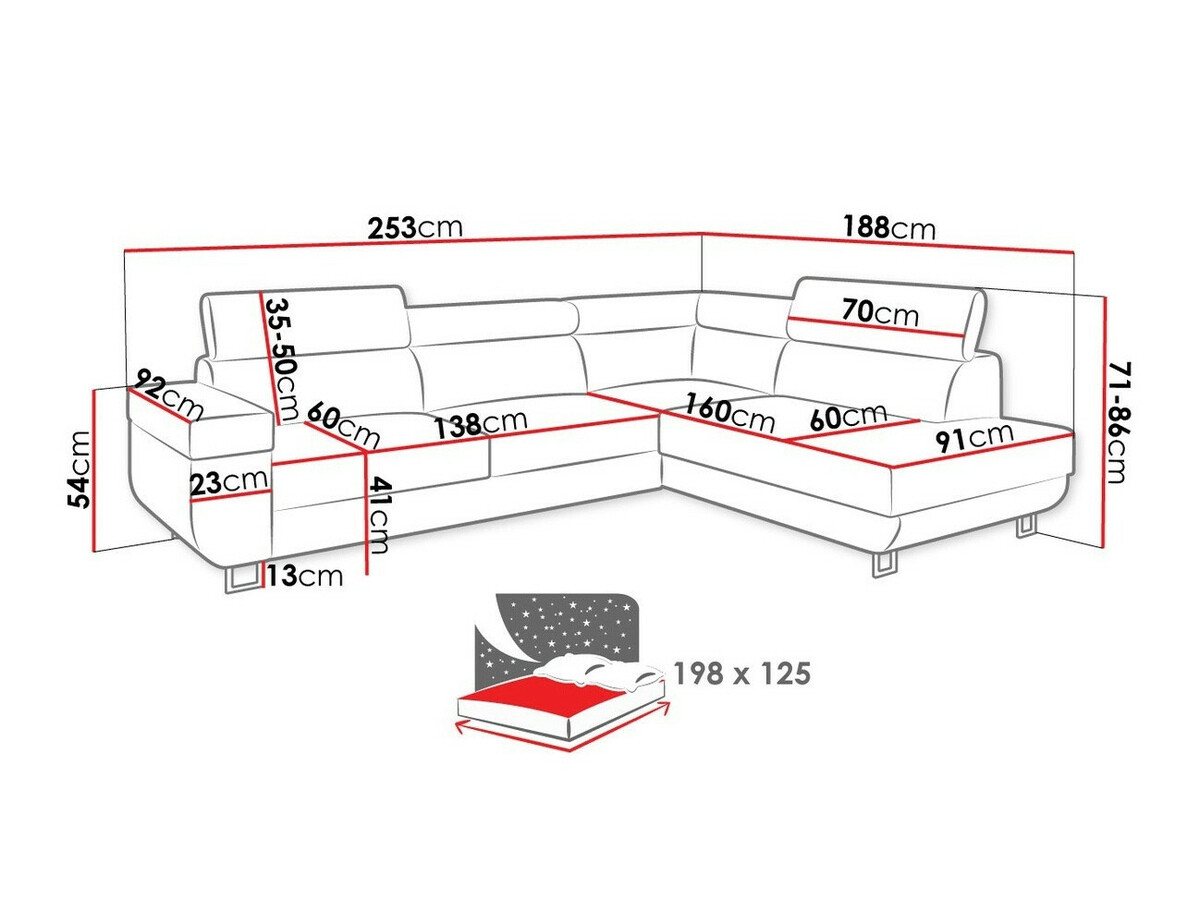 Ecksofa Comfivo 306 (Manila 16)