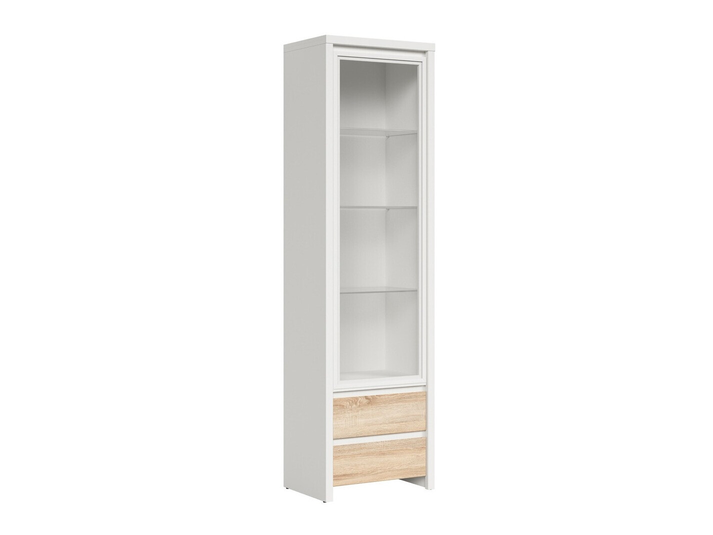 Regal Nolroma 140 (Weiß + Sonoma Eichenholzoptik)