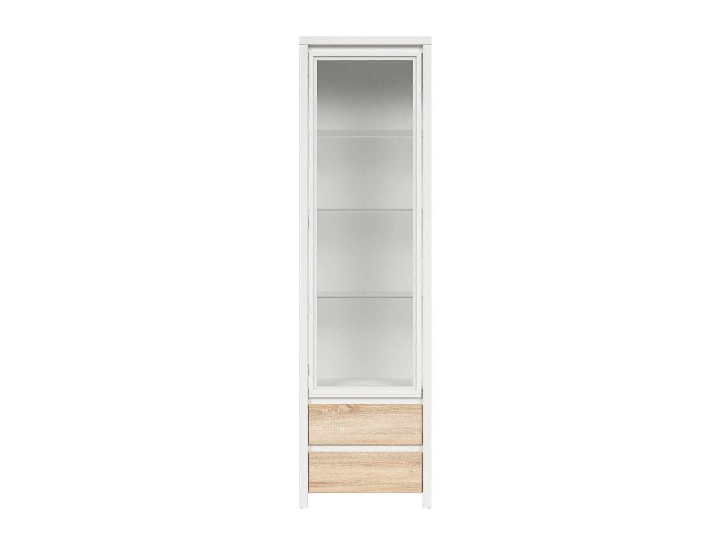 Regal Nolroma 140 (Weiß + Sonoma Eichenholzoptik)