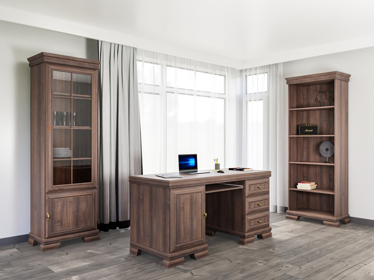 Heimbüro-Set Salmeru 120 (Samoa King Nussholzoptik)