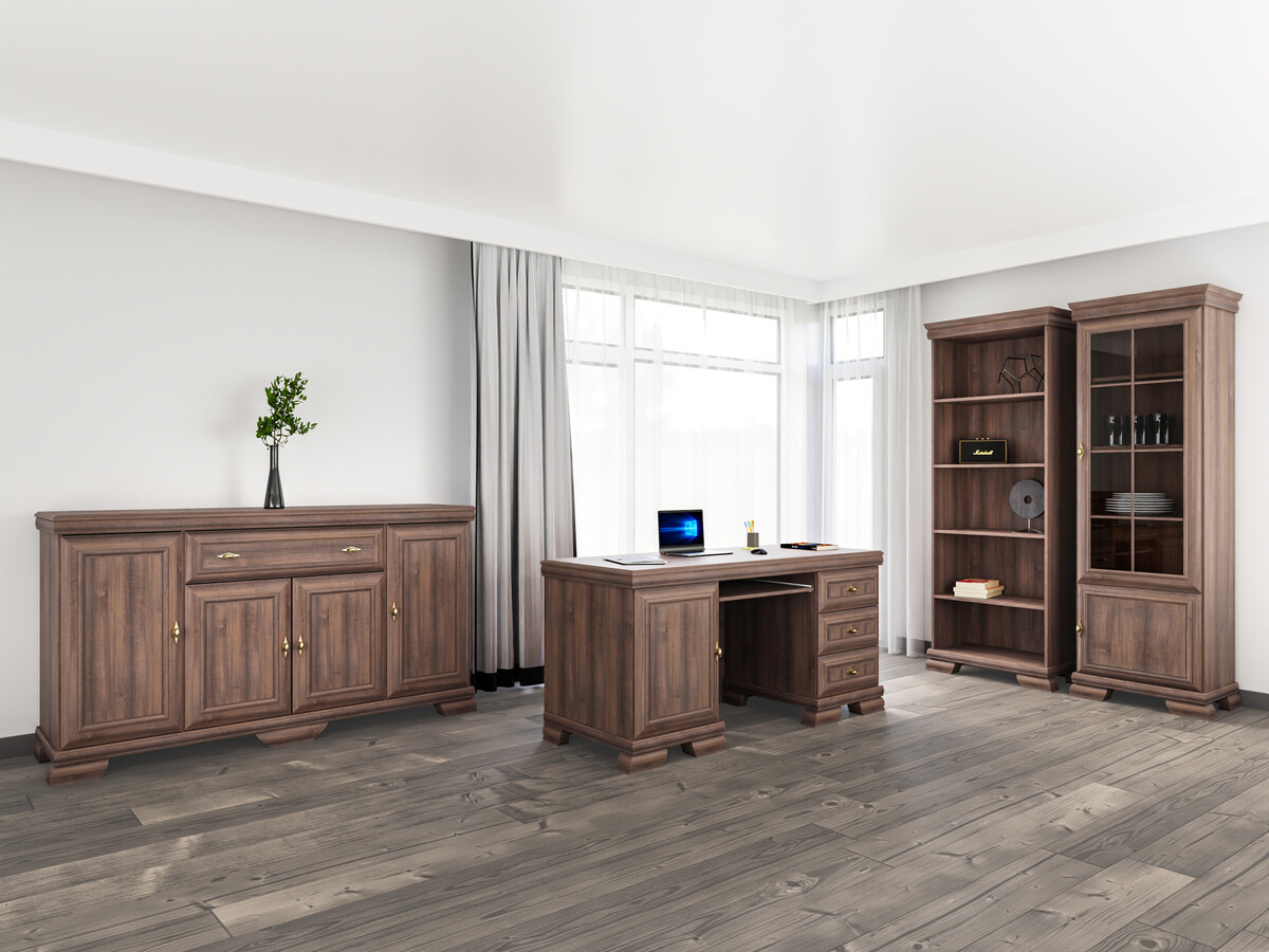 Heimbüro-Set Salmeru 121 (Samoa King Nussholzoptik)