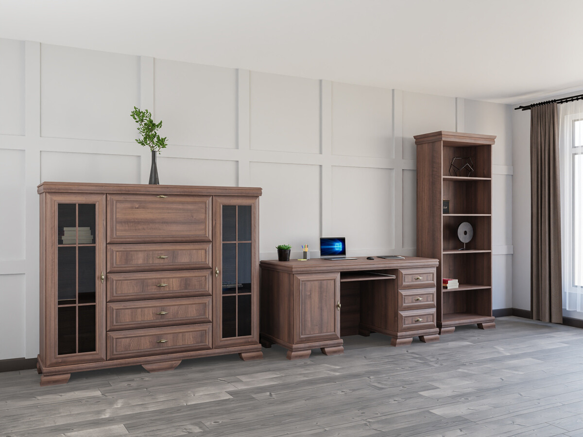 Heimbüro-Set Salmeru 122 (Samoa King Nussholzoptik)