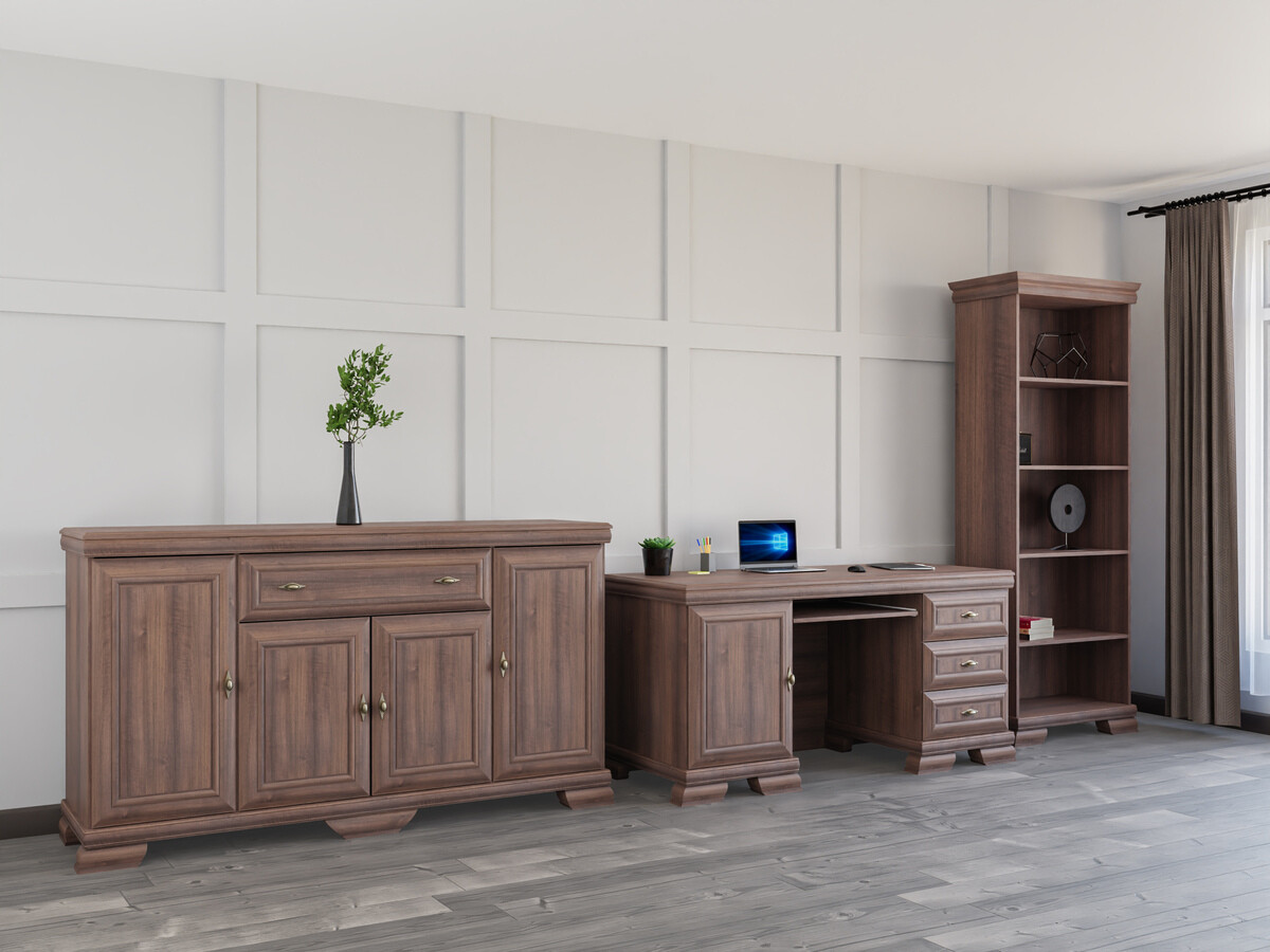 Heimbüro-Set Salmeru 125 (Samoa King Nussholzoptik)
