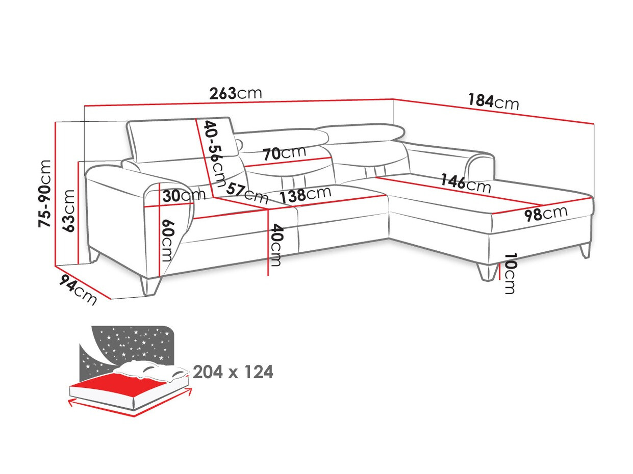 Ecksofa Comfivo 246 (Manila 16)