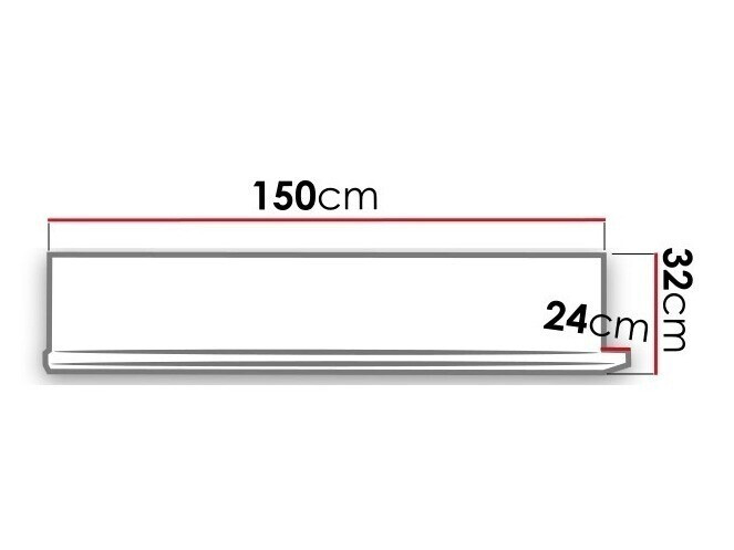 Wandregal Lutiva 102 (Weiß + Grandson Eichenholzoptik)