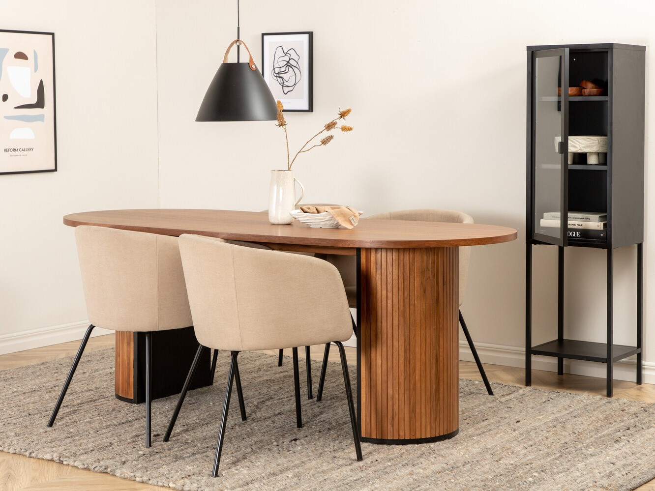 Essgruppe Dallas 2749 (Beige + Schwarz)