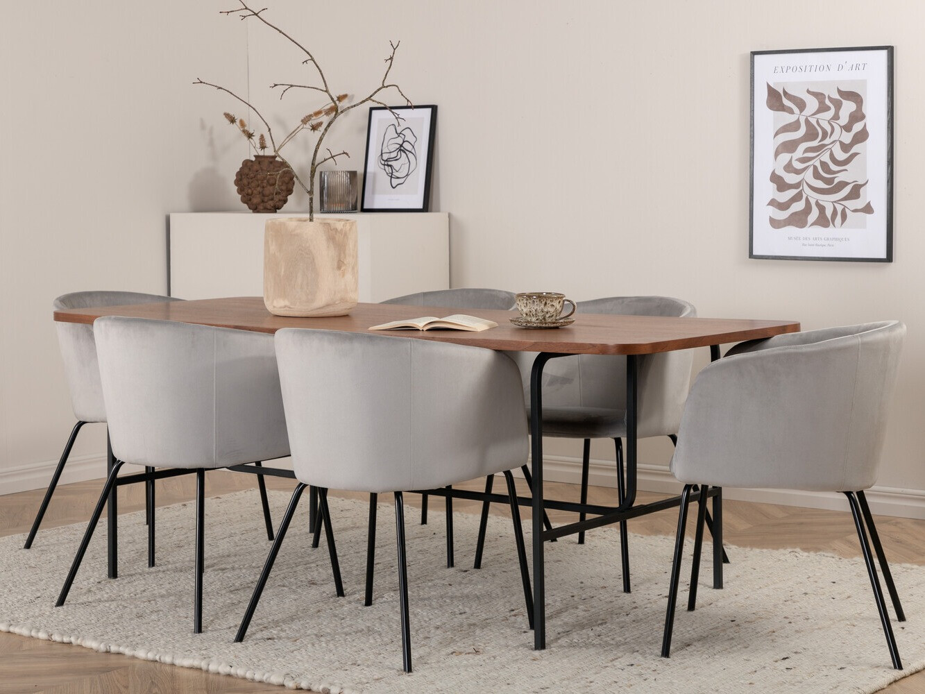 Essgruppe Dallas 2793 (Grau + Schwarz)