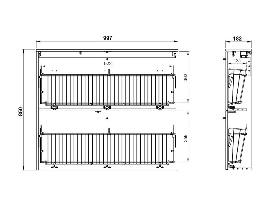 Schuhschrank Felelmo 100 (Kaschmir)
