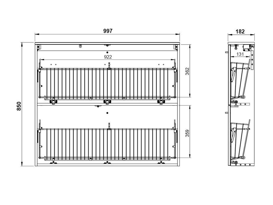 Schuhschrank Felelmo 100 (Weiß)