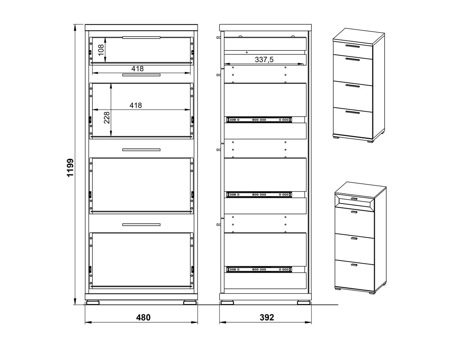 Kommoden Sacramento 457 (San Remo Eichenholzoptik)