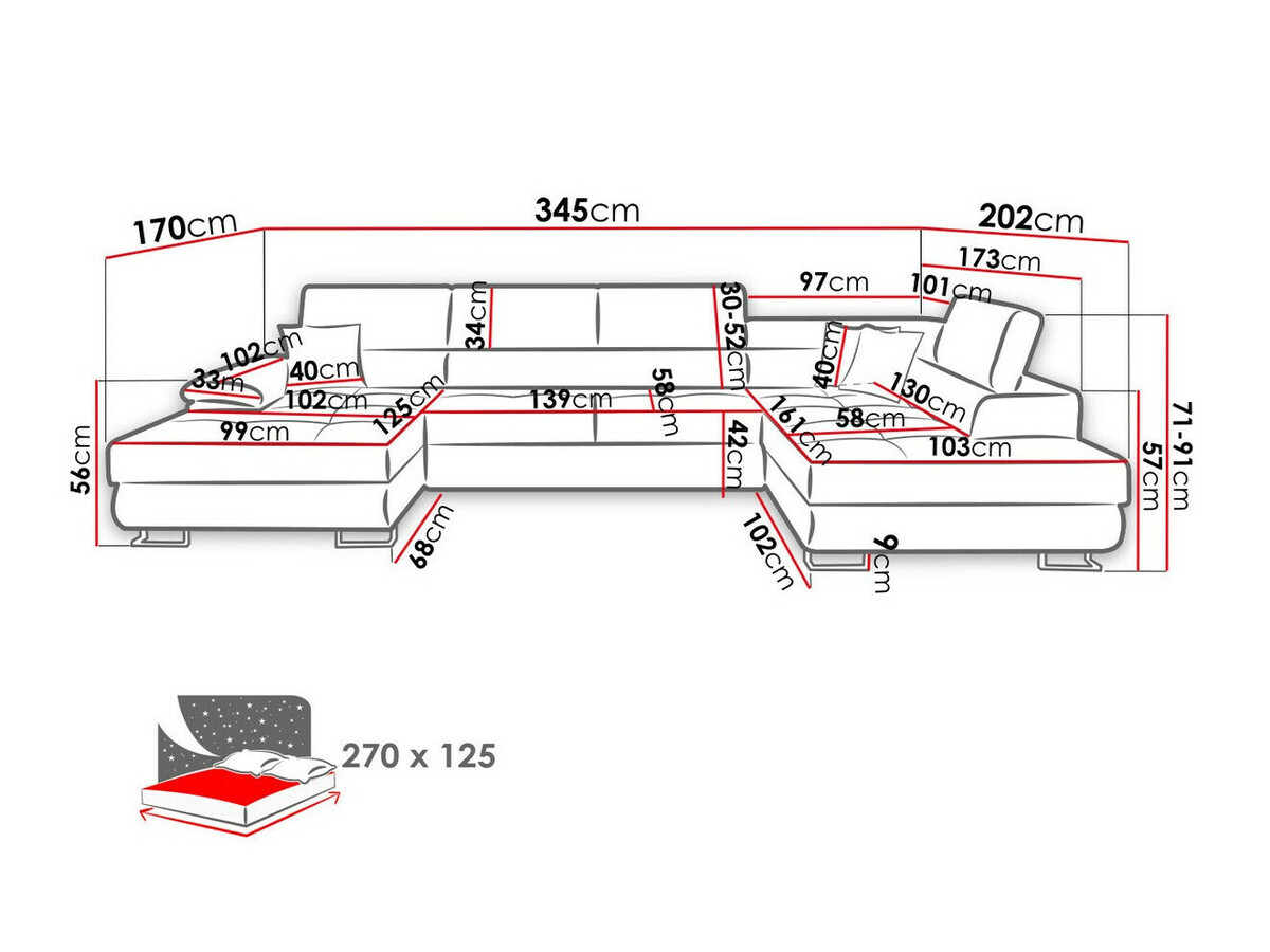 Ecksofa Comfivo Ruta IV (Soft 017 + Uttario Velvet 2971 + Kronos 02)