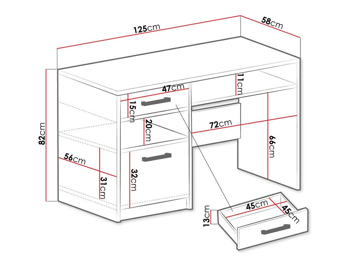 Bürotisch Rosa (Lila + Gold)