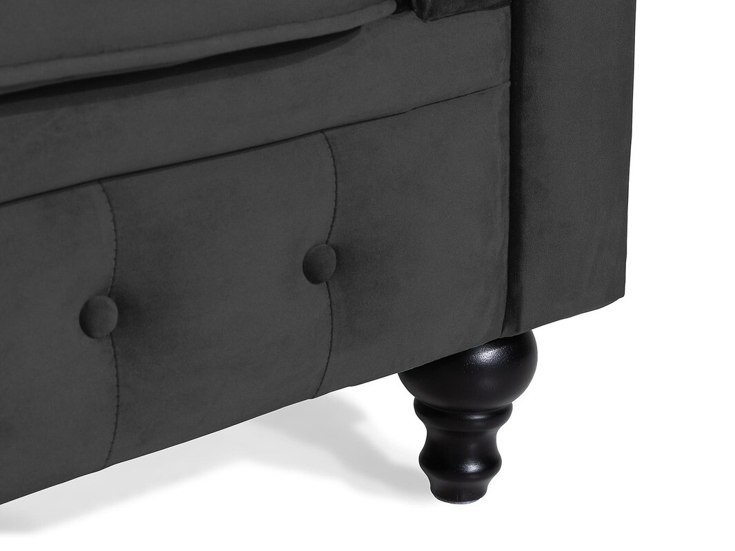 Chesterfield-Sofa Manor House Ophfenu 105 (Schwarz)