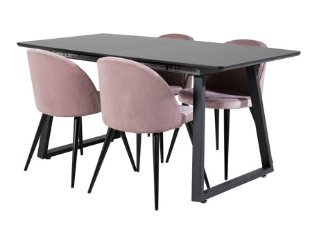 Essgruppe Dallas 1609 (Rosa + Schwarz)